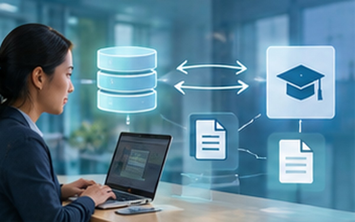 Academic data flowing between learning and student information systems